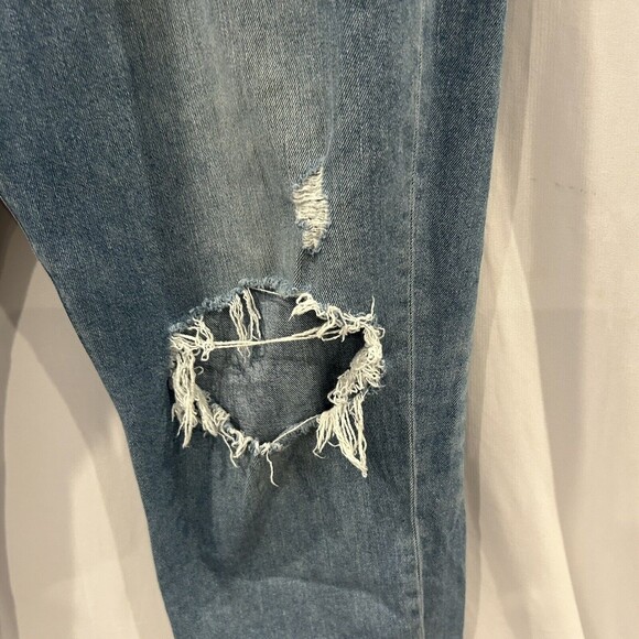 American Eagle Jeans Womens Size 18 Mom Jean Distressed Ripped High Rise Waist - Picture 2 of 16
